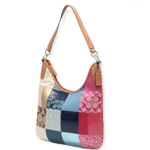 Coach Vintage Patchwork Hobo Crossbody Colourful Bag Y2K